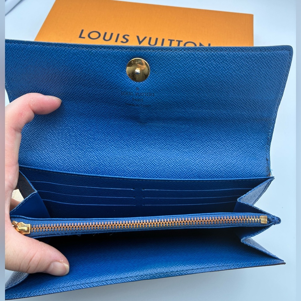 LOUIS VUITTON BLACK MURAKAMI NOIR MULTI COLOR SARAH WALLET LIMITED EDITION - Picture 9 of 14